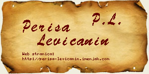 Periša Levičanin vizit kartica